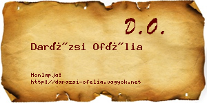 Darázsi Ofélia névjegykártya
